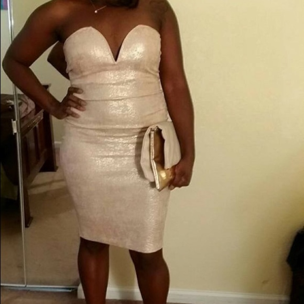 Tube top fitted dress
